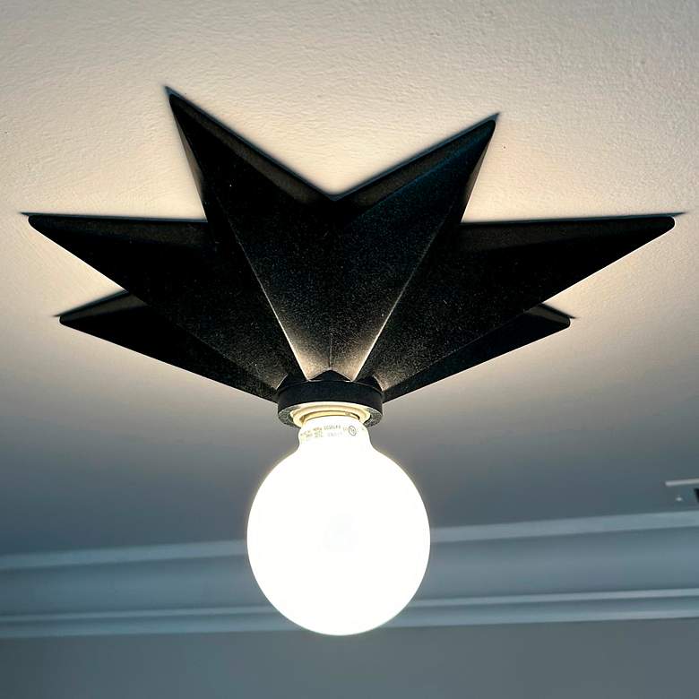 Image 7 Crystorama Astro 12" High Black Wall Sconce more views