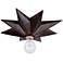 Crystorama Astro 12"W English Bronze Starburst Ceiling Light