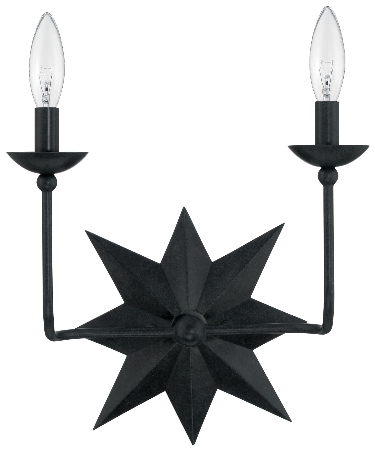 Image 2 Crystorama Astro 13'' Black Sconce