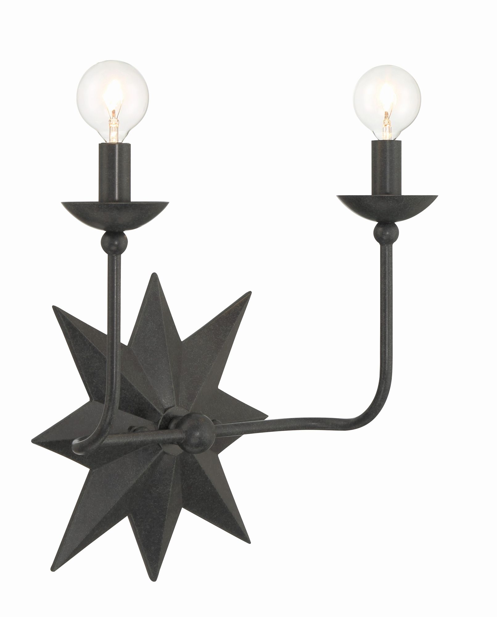 Image 3 Crystorama Astro 13'' Black Sconce more views