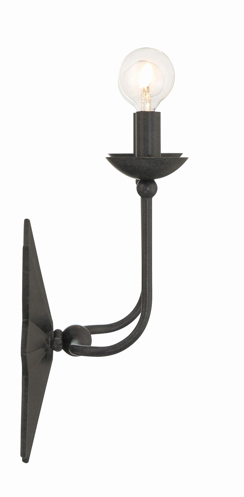 Image 4 Crystorama Astro 13'' Black Sconce more views