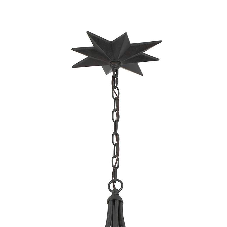Image 7 Crystorama Astro 27" Wide Black Bronze 4-Light Chandelier more views