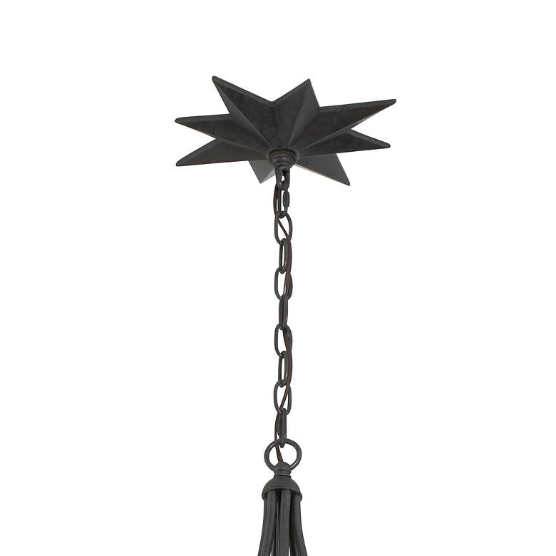 Image 7 Crystorama Astro 27 inch Wide Black Bronze 4-Light Chandelier more views