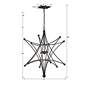 Crystorama Astro 27" Wide Black Bronze 4-Light Chandelier in scene