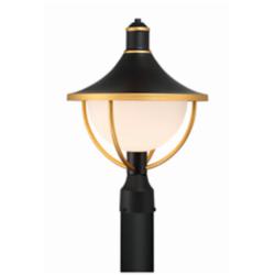 Crystorama Atlas 18 1/2"H Black and Gold Outdoor Post Light