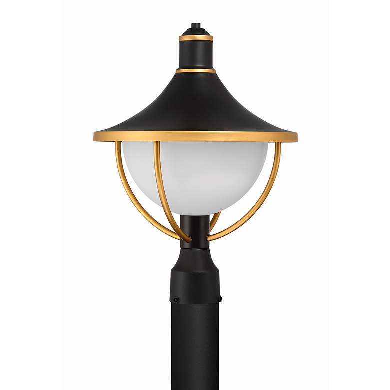 Image 2 Crystorama Atlas 18 1/2"H Black and Gold Outdoor Post Light more views