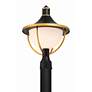 3_Crystorama Atlas 18 1/2"H Black and Gold Outdoor Post Light more views