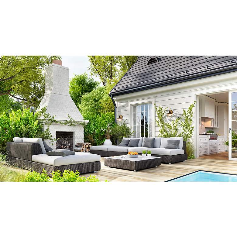 Image 6 Crystorama Atlas 18 3/4"H Black and Gold Outdoor Wall Light more views