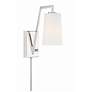 1_Crystorama Avon 12 1/4" Polished Nickel Hardwire or Plug-In Wall Lamp