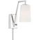 Crystorama Avon 12 1/4" Polished Nickel Hardwire or Plug-In Wall Lamp