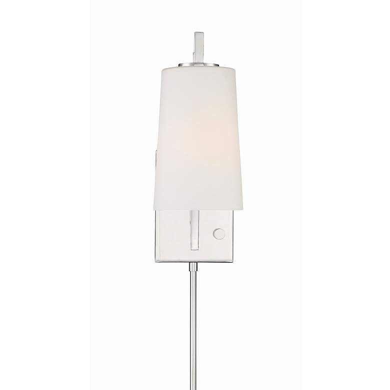 Image 2 Crystorama Avon 12 1/4" Polished Nickel Hardwire or Plug-In Wall Lamp more views
