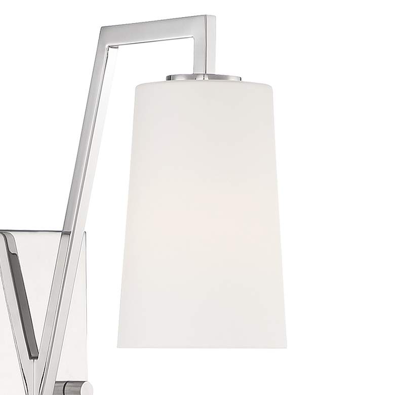 Image 4 Crystorama Avon 12 1/4" Polished Nickel Hardwire or Plug-In Wall Lamp more views