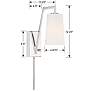 5_Crystorama Avon 12 1/4" Polished Nickel Hardwire or Plug-In Wall Lamp more views