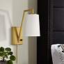 Crystorama Avon Aged Brass Plug-In/Hardwire Wall Lamp