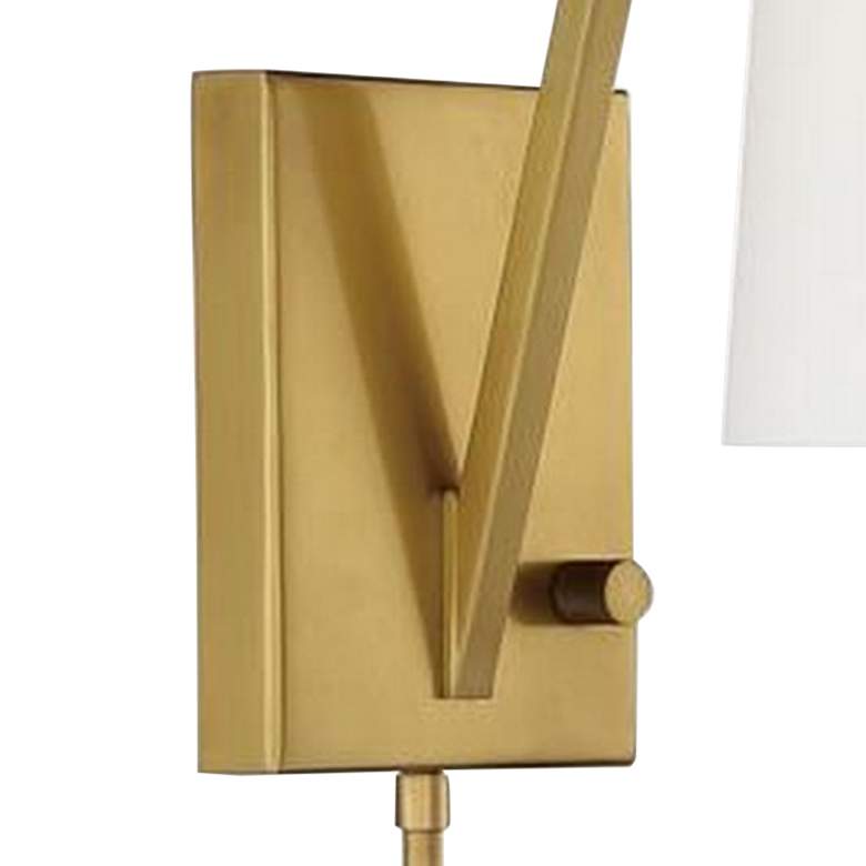 Image 4 Crystorama Avon Aged Brass Plug-In/Hardwire Wall Lamp more views