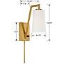 6_Crystorama Avon Aged Brass Plug-In/Hardwire Wall Lamp more views
