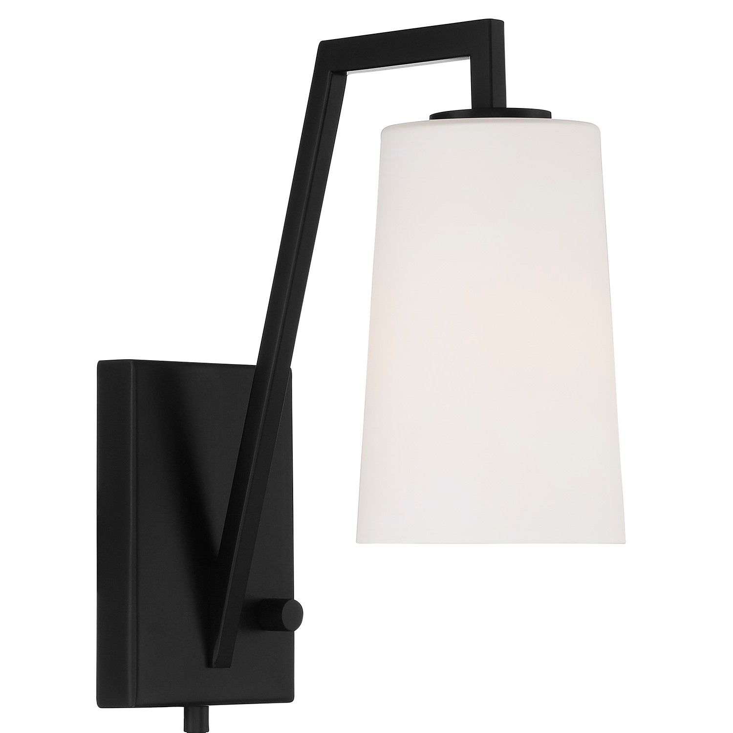 Crystorama Avon Matte Black PlugIn/Hardwire Wall Lamp 607E0 Lamps
