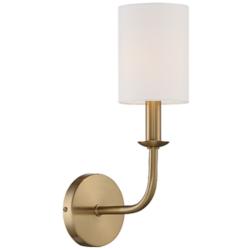 Crystorama Bailey 16" High Aged Brass Wall Sconce