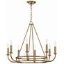 2_Crystorama Bailey 28" Wide Aged Brass 8-Light Chandelier