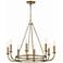 Crystorama Bailey 28" Wide Aged Brass 8-Light Chandelier