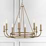 1_Crystorama Bailey 28" Wide Aged Brass 8-Light Chandelier