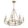 3_Crystorama Bailey 28" Wide Aged Brass 8-Light Chandelier more views