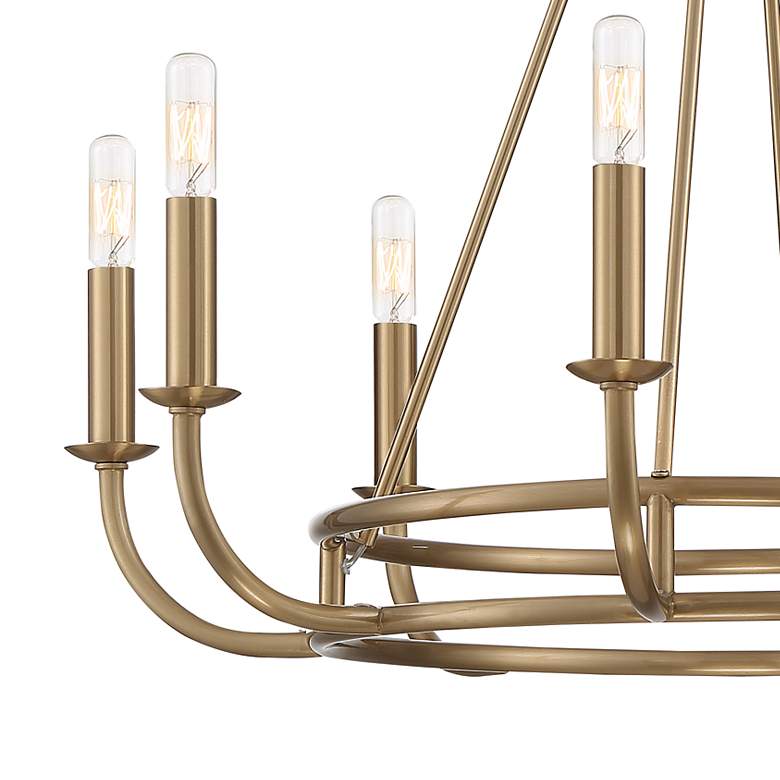 Image 4 Crystorama Bailey 28" Wide Aged Brass 8-Light Chandelier more views
