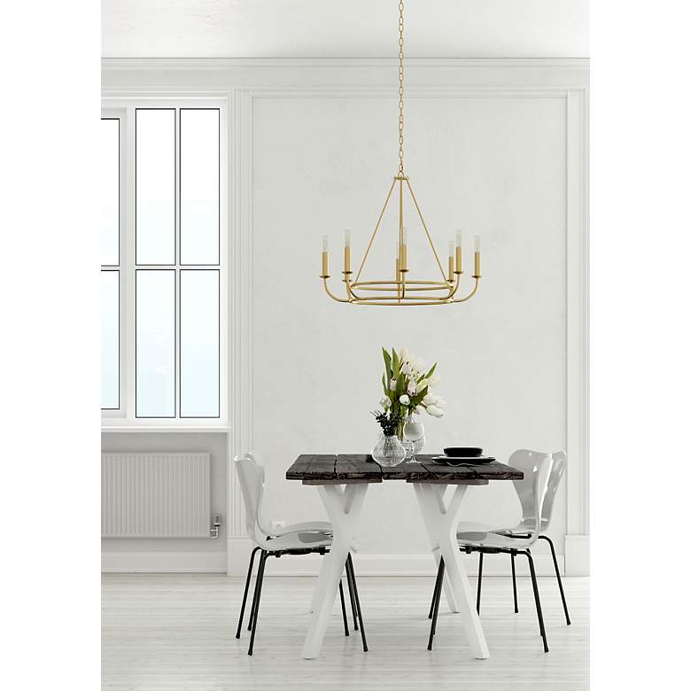 Image 6 Crystorama Bailey 28" Wide Aged Brass 8-Light Chandelier more views
