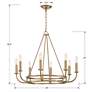 7_Crystorama Bailey 28" Wide Aged Brass 8-Light Chandelier more views