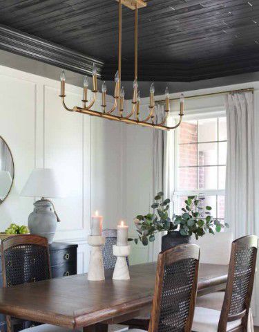 Crystorama Bailey 42'' Aged Brass Linear Chandelier