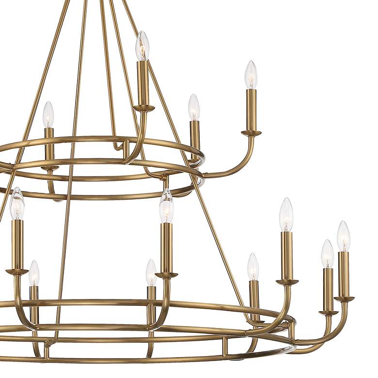 Image 3 Crystorama Bailey 48" Wide Aged Brass 18-Light Chandelier more views