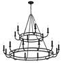4_Crystorama Bailey 48" Wide Matte Black 18-Light Chandelier more views
