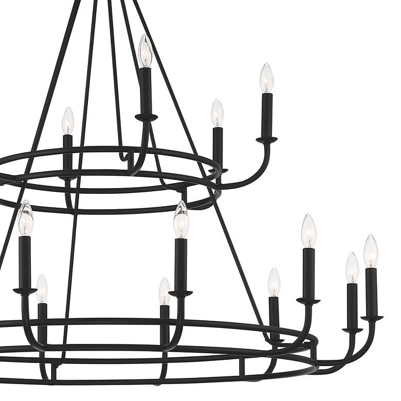 Image 5 Crystorama Bailey 48" Wide Matte Black 18-Light Chandelier more views