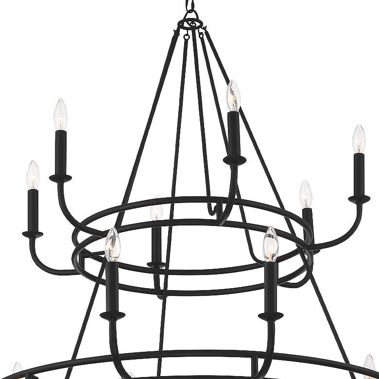 Image 6 Crystorama Bailey 48" Wide Matte Black 18-Light Chandelier more views