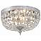 Crystorama Basket 10" Wide Chrome and Crystal Ceiling Light