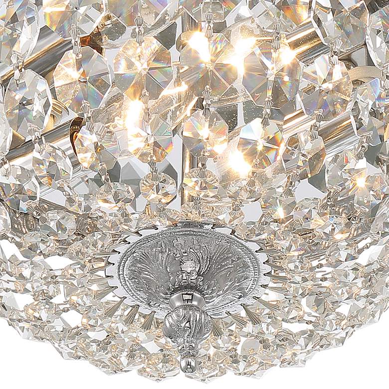 Image 5 Crystorama Basket 10" Wide Chrome and Crystal Ceiling Light more views