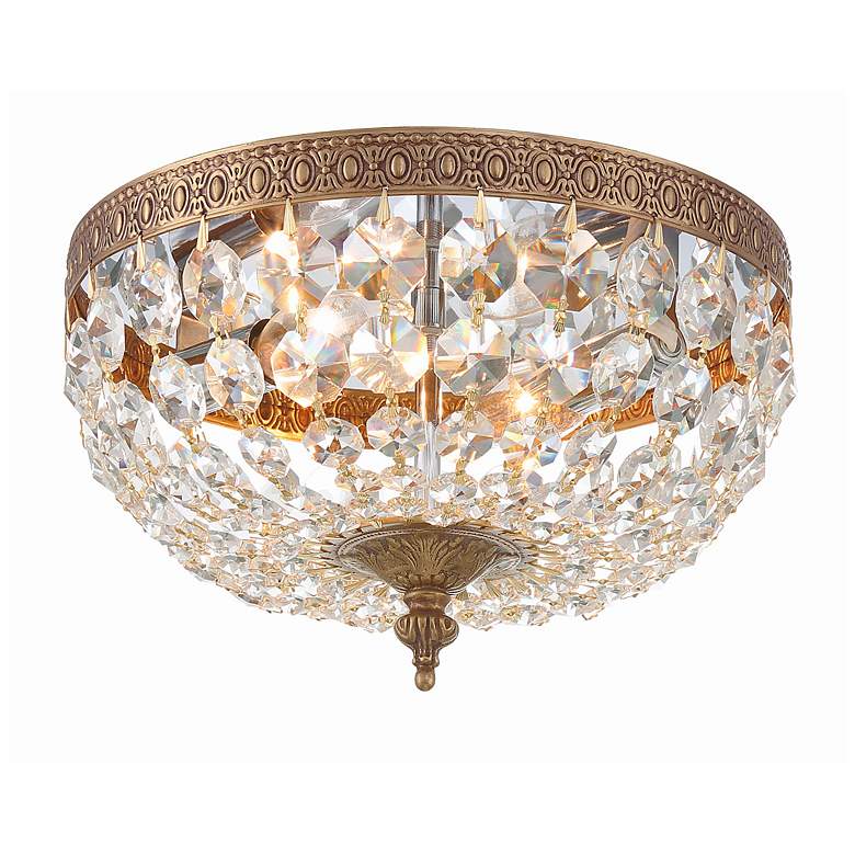 Image 1 Crystorama Basket Crystal 10 inch Wide Brass Ceiling Light