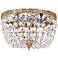 Crystorama Basket Crystal 10" Wide Brass Ceiling Light
