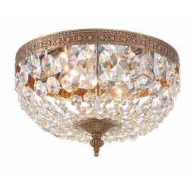 Crystorama Basket Crystal 10" Wide Brass Ceiling Light Crystorama Basket Crystal 10" Wide Brass Ceiling Light
