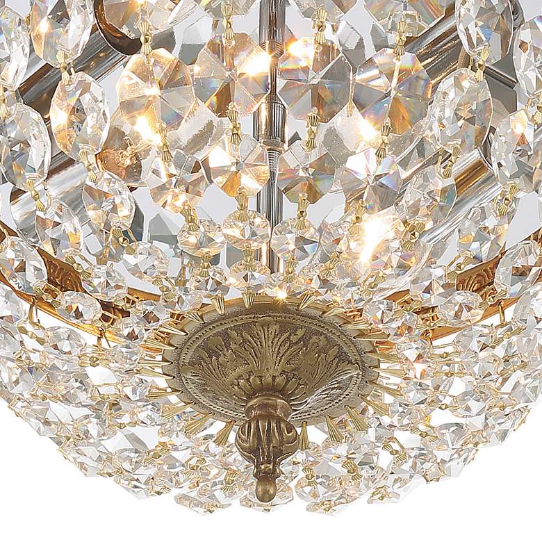 Image 5 Crystorama Basket Crystal 10" Wide Brass Ceiling Light more views