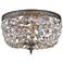 Crystorama Basket Crystal 10" Wide Bronze Ceiling Light