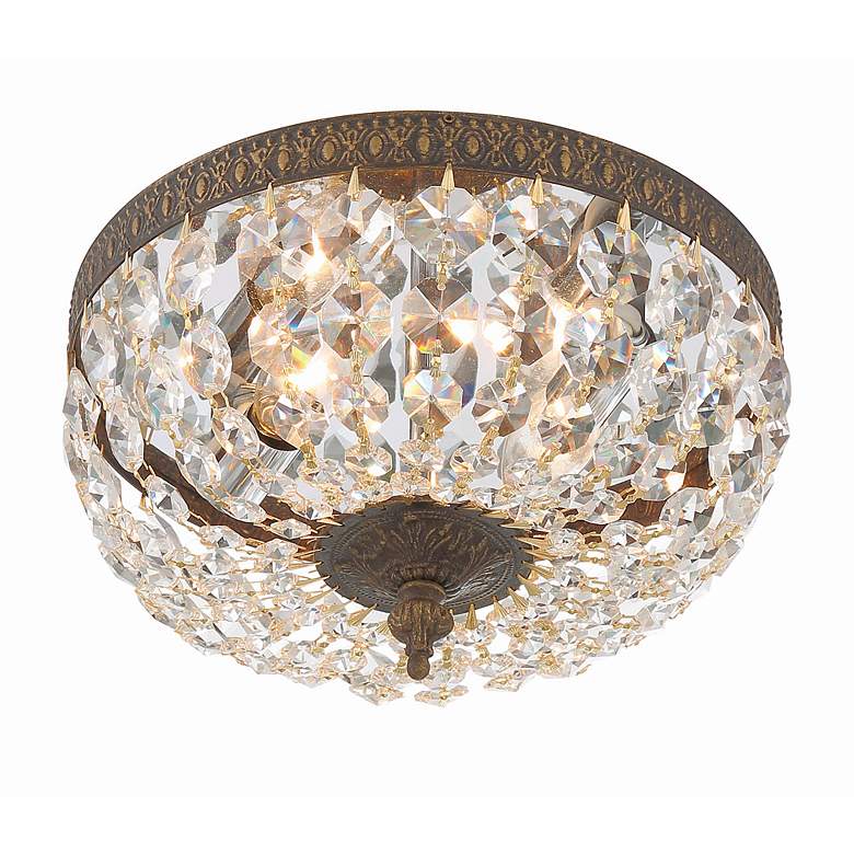 Image 3 Crystorama Basket Crystal 10" Wide Bronze Ceiling Light more views