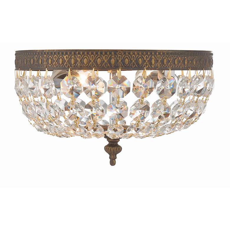 Image 4 Crystorama Basket Crystal 10" Wide Bronze Ceiling Light more views