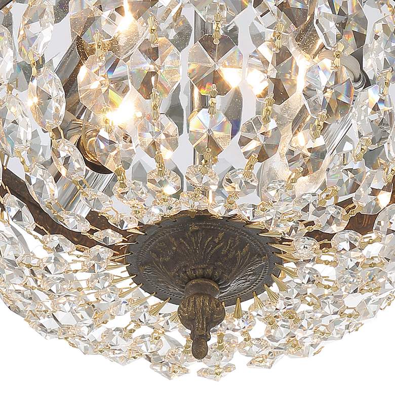 Image 5 Crystorama Basket Crystal 10" Wide Bronze Ceiling Light more views
