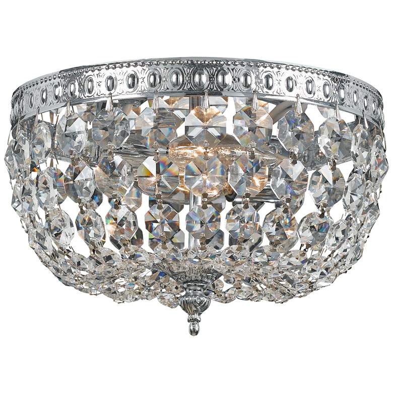 Image 1 Crystorama Basket Crystal 10 inch Wide Chrome Ceiling Light