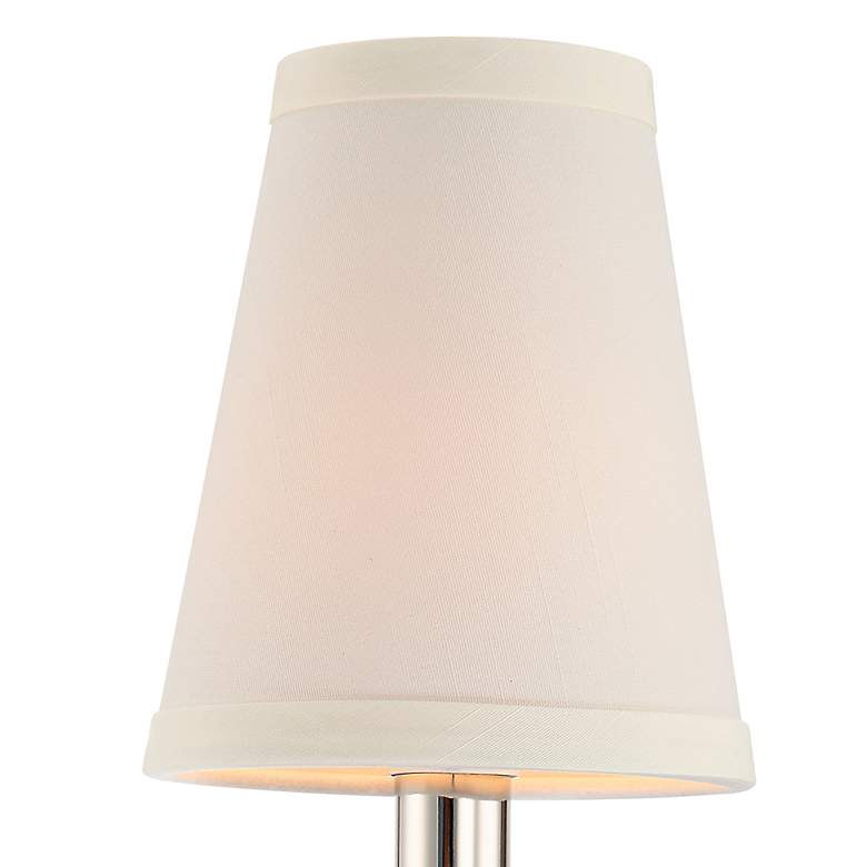 Image 3 Crystorama Baxter 12" High Glass Stem Nickel Wall Sconce more views