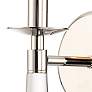 4_Crystorama Baxter 12" High Glass Stem Nickel Wall Sconce more views