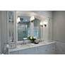 7_Crystorama Baxter 12" High Glass Stem Nickel Wall Sconce more views