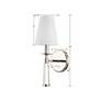 Crystorama Baxter 12" High Glass Stem Nickel Wall Sconce