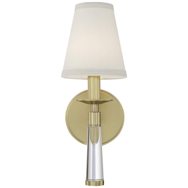 Image 1 Crystorama Baxter 15 inch High Aged Brass Wall Sconce